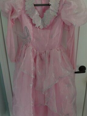 Wizard of Oz Glinda Costume Dress Womens Medium Pink Halloween Cosplay Witch